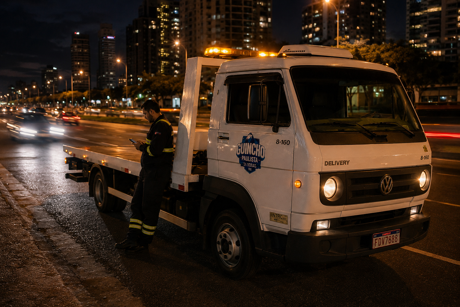 Atendimento 24 horas de guincho em São Paulo